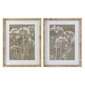 Glezna DKD Home Decor Ziedi Shabby Chic (55 x 2,5 x 70 cm) (2 gb.) cena un informācija | Gleznas | 220.lv
