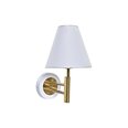 Sienas lampa DKD Home Decor 25W Bronza Metāls Poliesters Balts 220 V (19 x 25 x 30 cm)