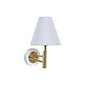 Sienas lampa DKD Home Decor 25W Bronza Metāls Poliesters Balts 220 V (19 x 25 x 30 cm) cena un informācija | Sienas lampas | 220.lv