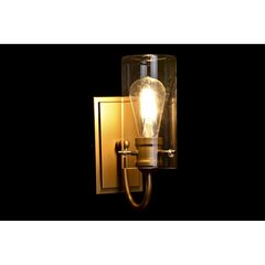 Sienas lampa DKD Home Decor Stikls Bronza Metāls Caurspīdīgs 220 V 50 W (13 x 17 x 27 cm) цена и информация | Настенные светильники | 220.lv