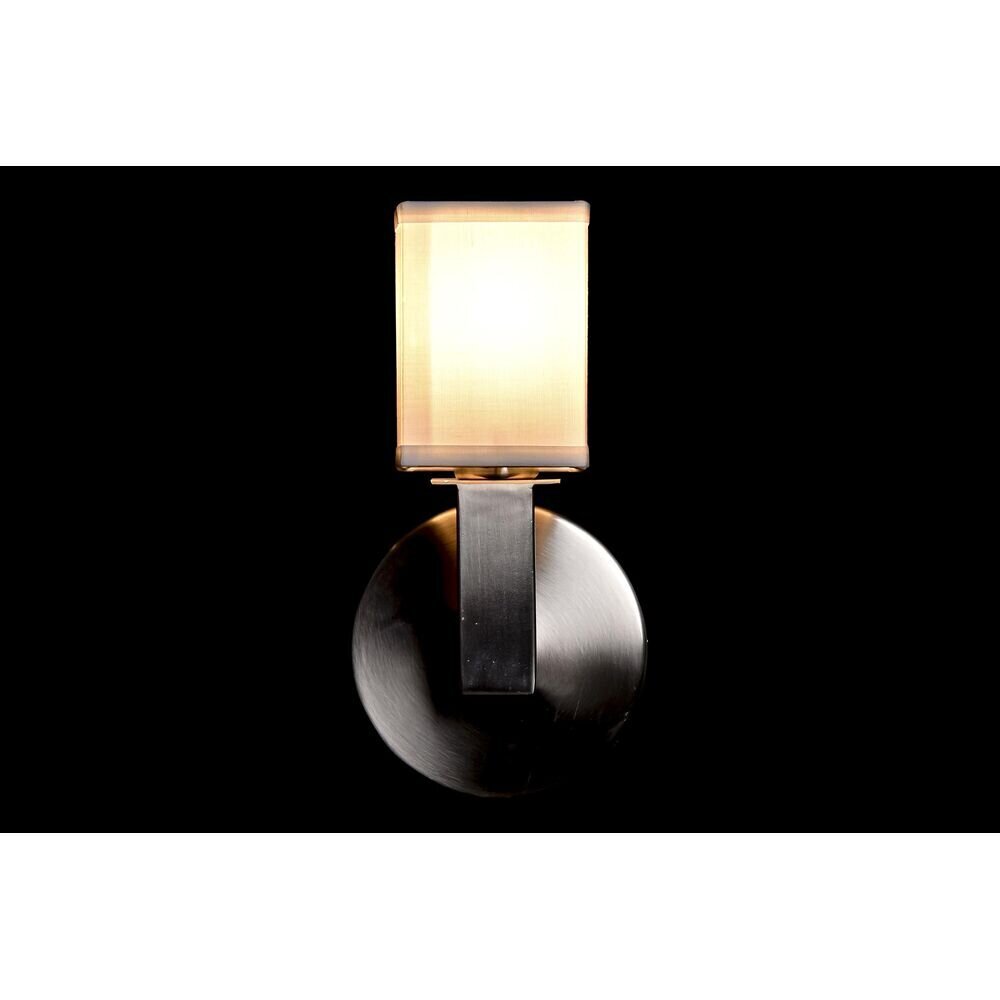 Sienas lampa DKD Home Decor Sudrabains Metāls Poliesters Balts 220 V 40 W (12 x 10 x 22 cm) cena un informācija | Sienas lampas | 220.lv