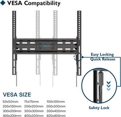 Настенное крепление BONTEC для телевизора, 23-55 дюйма, до 45 кг макс., VESA 400 х 400 цена и информация | Кронштейны и крепления для телевизоров | 220.lv