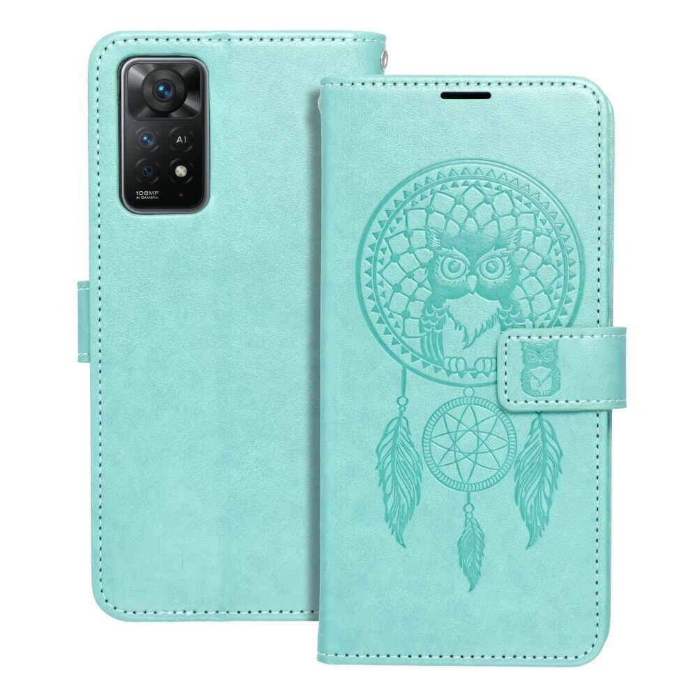 Maciņš MEZZO - Xiaomi Redmi NOTE 11 / 11S dreamcatcher zaļš cena un informācija | Telefonu vāciņi, maciņi | 220.lv