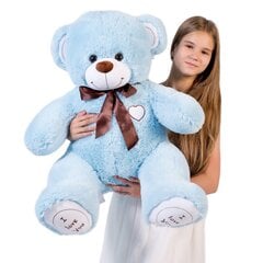 Plīša lācis "I love you" 110 cm Gaiši Zilā krāsā cena un informācija | Mīkstās (plīša) rotaļlietas | 220.lv