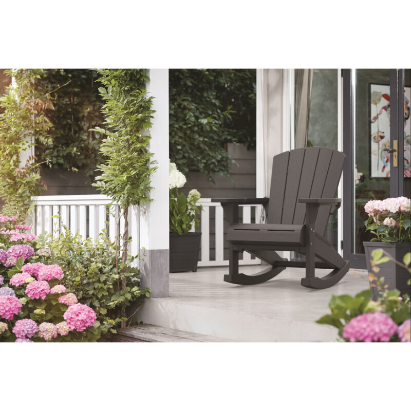 Keter Adirondack šūpuļkrēsls Troy, grafītpelēks cena un informācija | Dārza krēsli | 220.lv