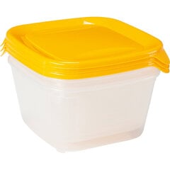 Набор пищевых контейнеров, квадратный Fresh&Go, желтый, 3 шт., 3x1.2 л  цена и информация | Посуда для хранения еды | 220.lv