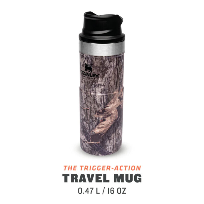 Termokrūze The Trigger-Action Travel Mug Classic 0,47L Country Mossy Oak cena un informācija | Termosi, termokrūzes | 220.lv