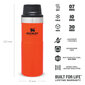 Termokrūze The Trigger-Action Travel Mug Classic 0,47L oranžs cena un informācija | Termosi, termokrūzes | 220.lv