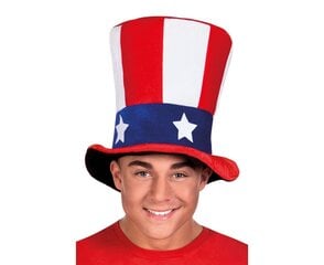 Карнавальная шапка Uncle Sam Hat 04226 цена и информация | Карнавальные костюмы, парики и маски | 220.lv