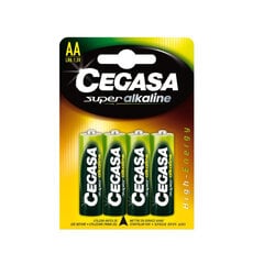 Alkaline baterijas Cegasa LR6 AA 1,5V (4 uds) cena un informācija | Baterijas | 220.lv