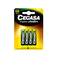 LR03 Alkaline baterijas Cegasa AAA 1,5V (4 uds) cena un informācija | Baterijas | 220.lv