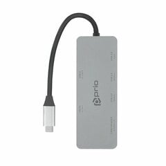 Многопортовый адаптер USB C prio 7 в 1 цена и информация | Адаптеры и USB разветвители | 220.lv