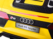 Audi R8 vienvietīgs elektromobilis bērniem, dzeltens цена и информация | Bērnu elektroauto | 220.lv