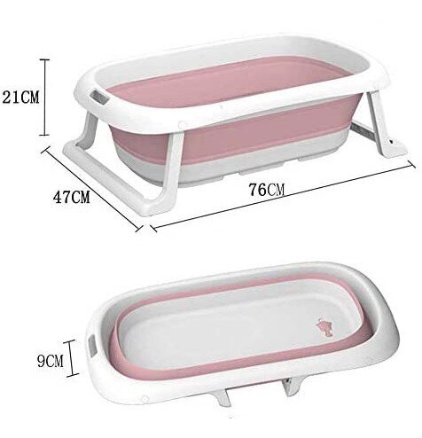 Bērnu saliekamā vanna, rozā krāsā cena un informācija | Mazuļa mazgāšana | 220.lv
