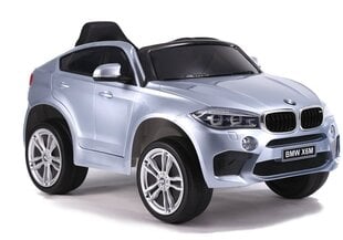 Детский одноместный электромобиль - BMW X6, серебристый цена и информация | Электромобили для детей | 220.lv