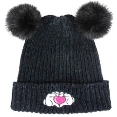 Cepure Minnie Mouse 74302 Melns black (Viens izmērs) cena un informācija | Cepures, cimdi, šalles meitenēm | 220.lv