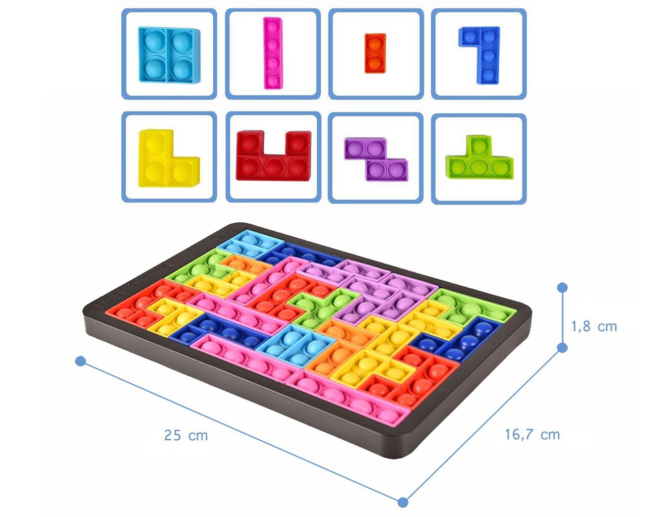 POP IT rotaļlieta - Tetris, puzle cena un informācija | Galda spēles | 220.lv