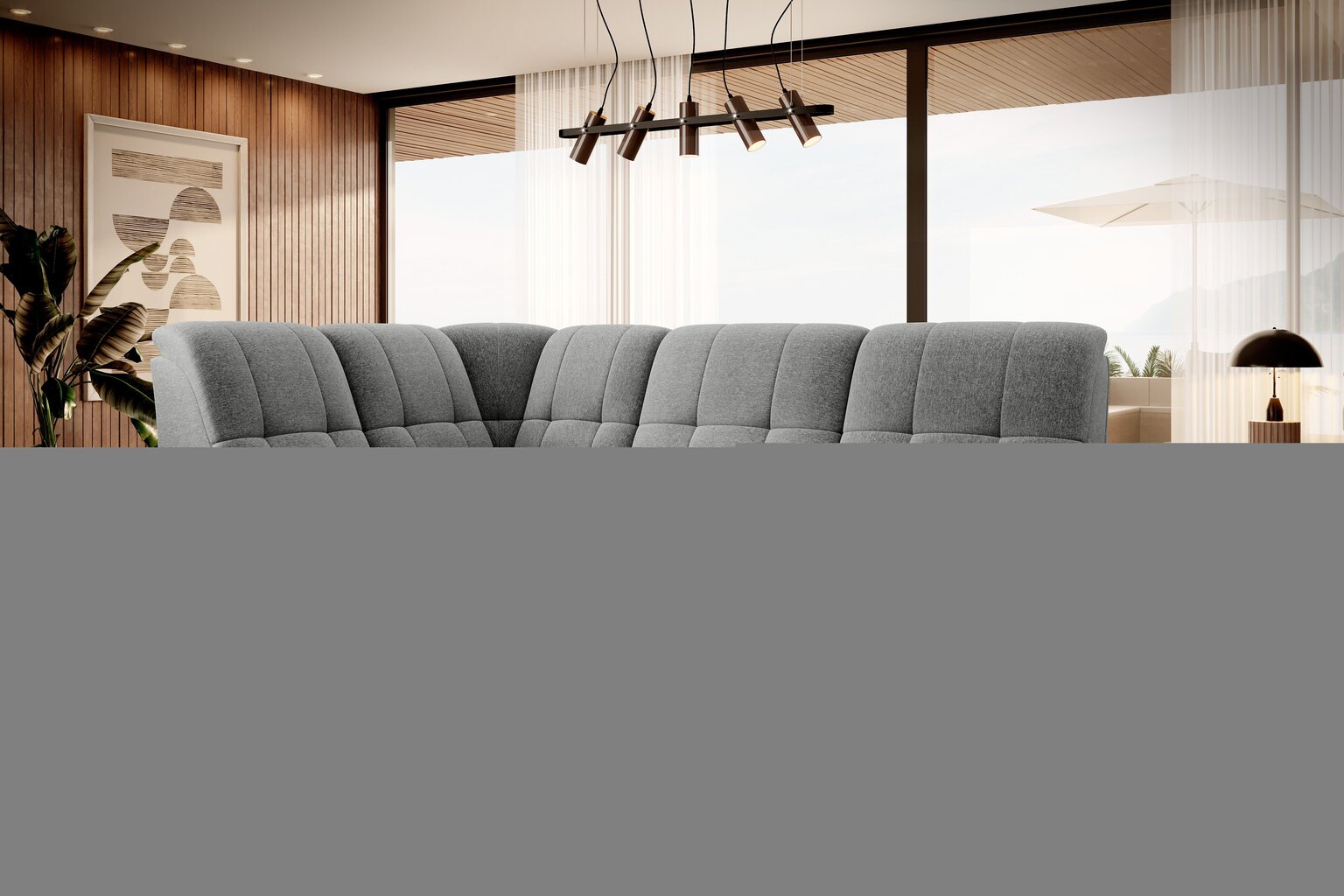 Stūra dīvāns NORE Sado, pelēks cena un informācija | Stūra dīvāni | 220.lv