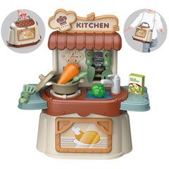 Кухня в чемодане, 23x18x11 см, коричневая цена и информация | Игрушки для малышей | 220.lv