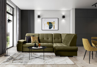 Stūra dīvāns NORE Sado, zaļš cena un informācija | Stūra dīvāni | 220.lv