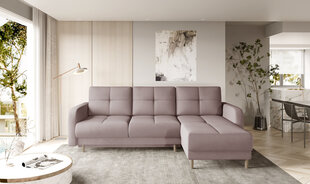 Stūra dīvāns NORE Roxi, rozā cena un informācija | Stūra dīvāni | 220.lv