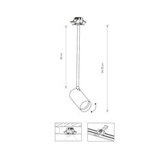 Griestu lampa Nowodvorski Mono SURFACE LONG M 7742 цена и информация | Потолочные светильники | 220.lv