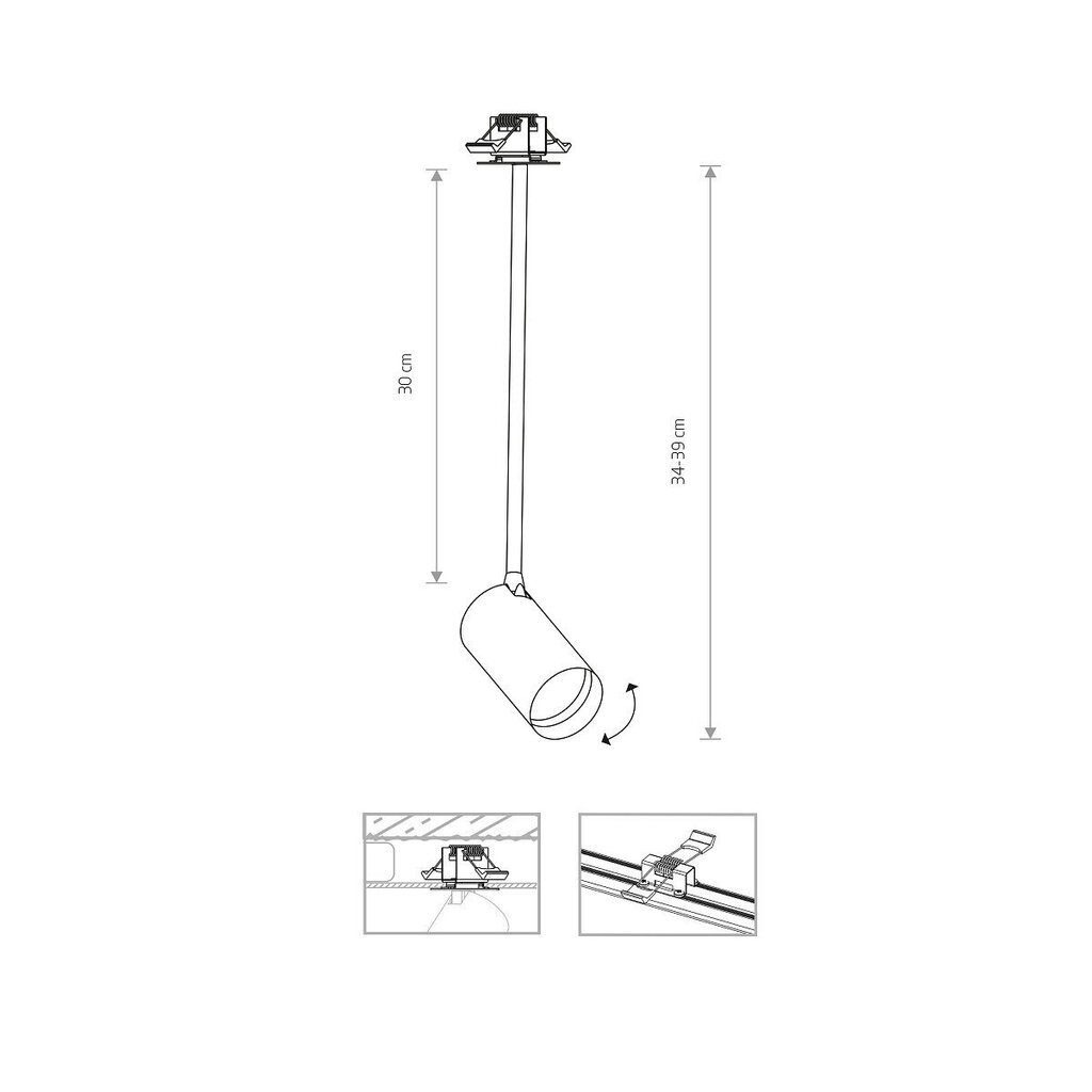 Griestu lampa Nowodvorski Mono SURFACE LONG M 7742 cena un informācija | Griestu lampas | 220.lv