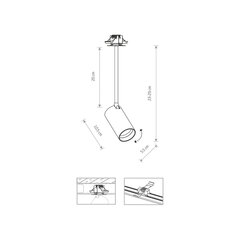 Griestu lampa Nowodvorski Mono SURFACE LONG S 7741 cena un informācija | Griestu lampas | 220.lv