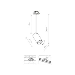 Griestu lampa Nowodvorski Mono SURFACE LONG S 7676 cena un informācija | Griestu lampas | 220.lv