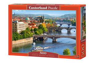 Puzle Castorland View of Bridges in Prague, 500 daļas. cena un informācija | Puzles, 3D puzles | 220.lv