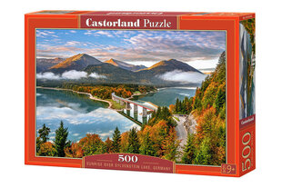 Puzle Castorland Sunrise over Sylvenstein Lake, 500 daļu. cena un informācija | Puzles, 3D puzles | 220.lv