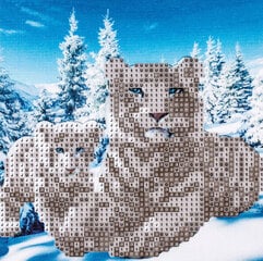 Алмазная мозаика "Тигры на снегу" 20x20 см, C 89740 цена и информация | Алмазная мозаика | 220.lv