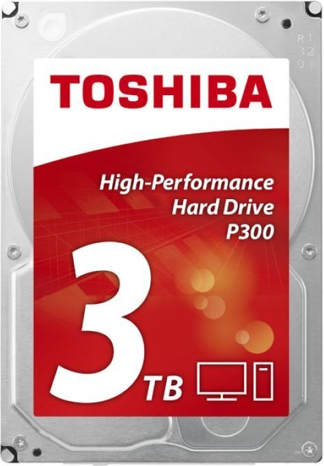 Toshiba P300 Performance 3.5 3TB, HDWD130EZSTA cena un informācija | Iekšējie cietie diski (HDD, SSD, Hybrid) | 220.lv