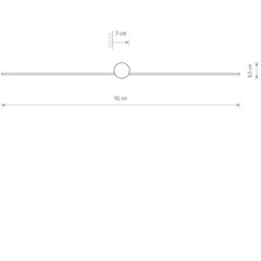 Настенный светильник Nowodvorski PIN LED M 8128 цена и информация | Настенные светильники | 220.lv
