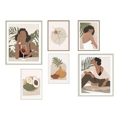 Набор из шести рамок DKD Home Decor (6 pcs) (30 x 2 x 40 cm) цена и информация | Картины | 220.lv