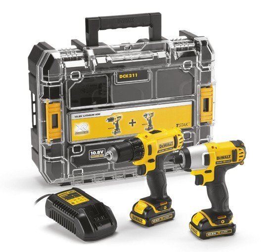 DEWALT DCK211D2T 10.8V, 2.0Ah piederumu komplkets цена и информация | Skrūvgrieži, urbjmašīnas | 220.lv