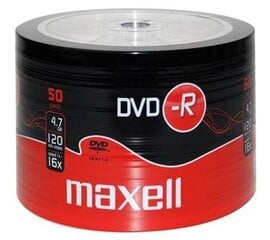 DVD-R diski, Maxell, 4,7 GB, 16X, 120 min., 50 gab. cena un informācija | Vinila plates, CD, DVD | 220.lv