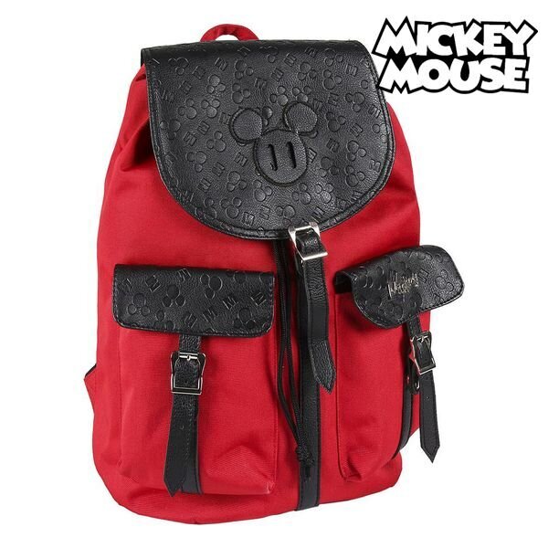 Ikdienas mugursoma Mickey Mouse, sarkana, melna cena un informācija | Skolas somas | 220.lv