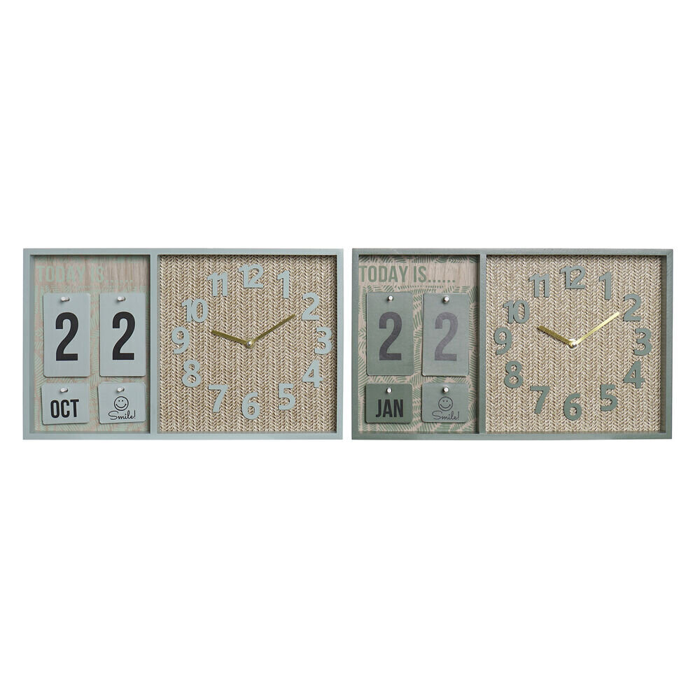 DKD Home Decor sienas pulkstenis, polipropilēna, 2 gab. 40 x 5 x 24 cm цена и информация | Pulksteņi | 220.lv