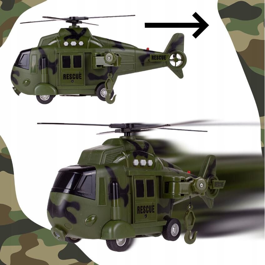 Militārais glābšanas helikopters RESKUE cena un informācija | Rotaļlietas zēniem | 220.lv