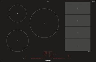 Siemens EX801LVC1E hob Black, Stainless steel Built-in Zone induction hob 5 zone(s) цена и информация | Варочные поверхности | 220.lv