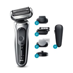 Braun Series 7 70-S4862c Wet&Dry Foil shaver Trimmer Black, Silver cena un informācija | Matu griežamās mašīnas | 220.lv