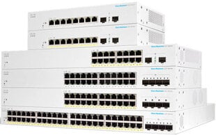Сетевой коммутатор Cisco CBS220-24P-4X управляемый L2 Gigabit Ethernet (10/100/1000) Power over Ethernet (PoE), белый цена и информация | Коммутаторы (Switch) | 220.lv