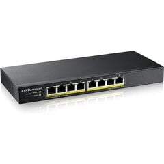 Zyxel GS1915-8EP Managed L2 Gigabit Ethernet (10/100/1000) Power over Ethernet (PoE) Black cena un informācija | Komutatori (Switch) | 220.lv