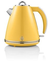 Электрический чайник Swan SK19020YELN 1,5 л, 3000 Вт, желтый цена и информация | Электрочайники | 220.lv