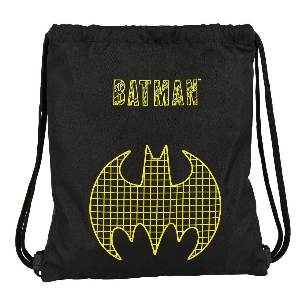 Soma Batman Comix Melns Dzeltens (35 x 40 x 1 cm) cena un informācija | Skolas somas | 220.lv