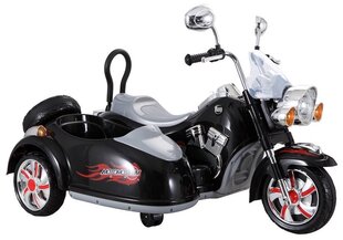 Электрический мотоцикл, двухместный, черный цена и информация | Электромобили для детей | 220.lv