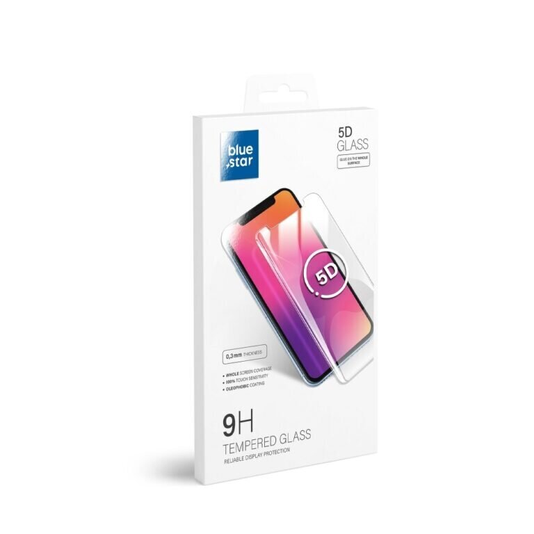 Beep paredzēts Blue Star iPhone 12/12 Pro, 5D Full Cover cena un informācija | Ekrāna aizsargstikli | 220.lv