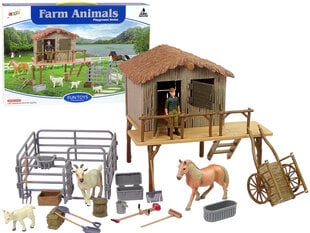 Saimniecības komplekts ar dzīvnieku un cilvēka figūrām bērniem Lean Toys cena un informācija | Rotaļlietas zēniem | 220.lv