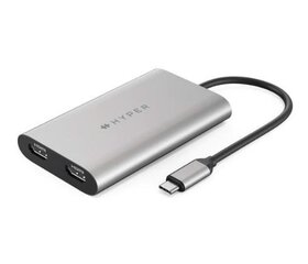 HyperDrive Адаптер Hyper Dual 4K HDMI для MacBook M1 цена и информация | Адаптеры и USB разветвители | 220.lv